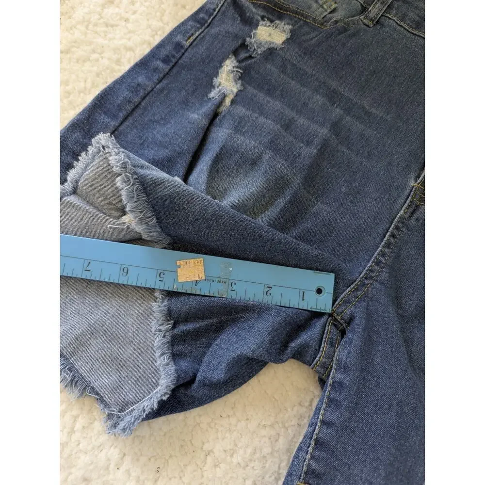 Women SHEIN‎ Denim Distressed, Ripped, Stretchy, Shorts Size XXL
